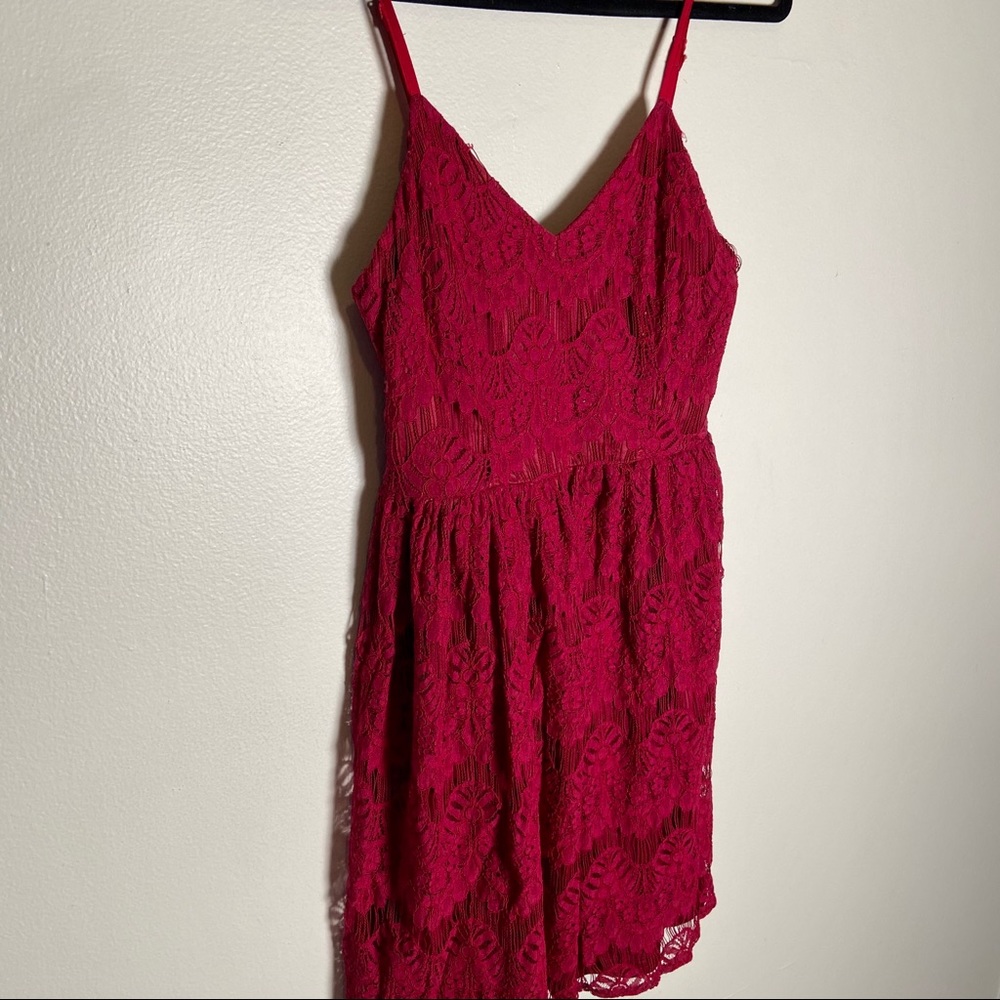 YA Los Angeles Red Lace Dress
